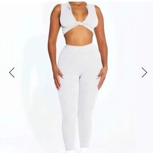 Naked Wardrobe Light baby blue Women's leggings set